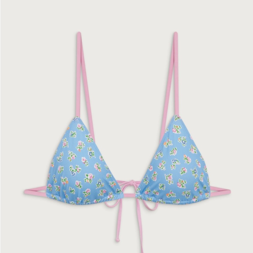 Frankie Bikinis Blue and Pink Bikini Top